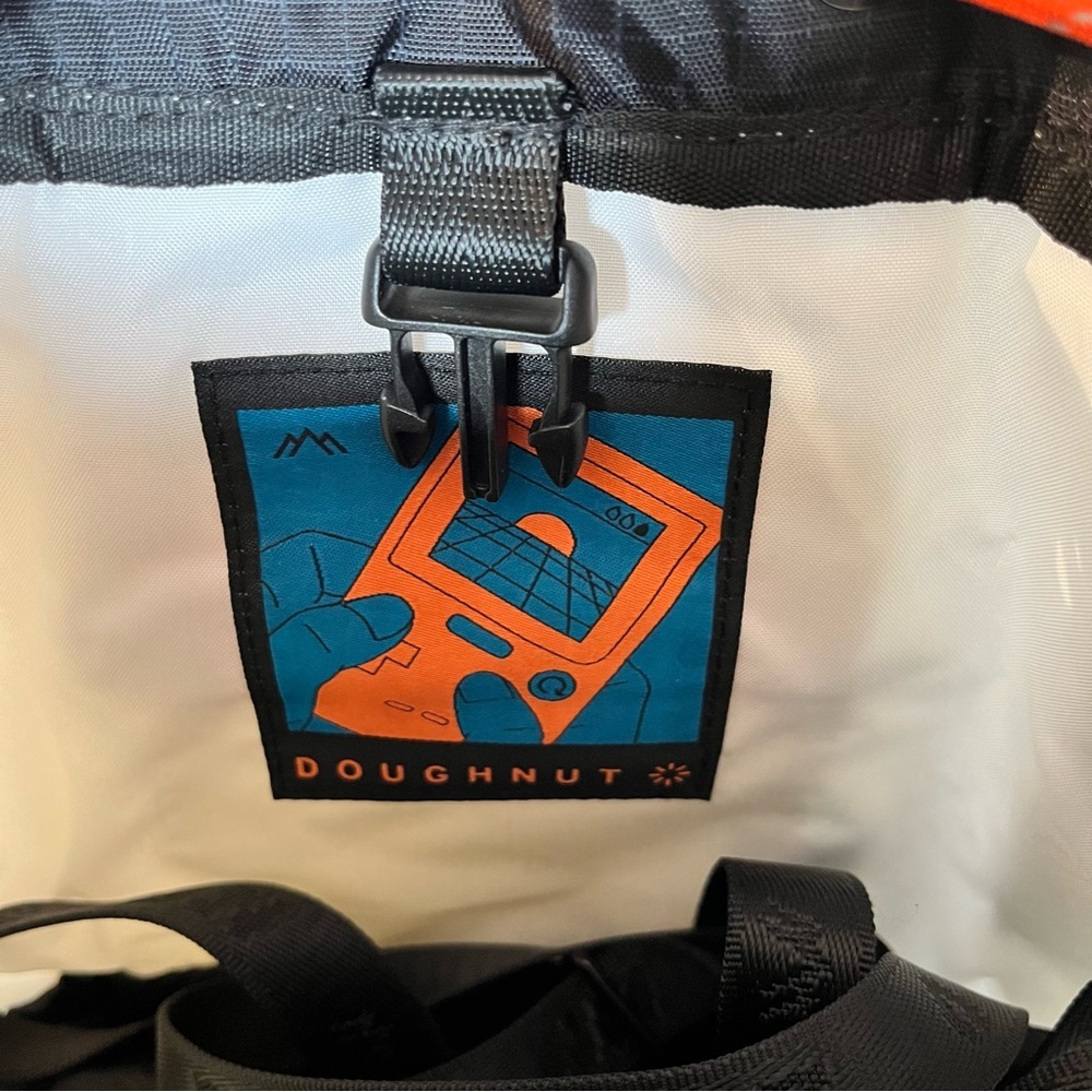 Doughnut Pyramid Tiny Game Player Series White Black Convertible Backpack Tote - Picture 6 of 8